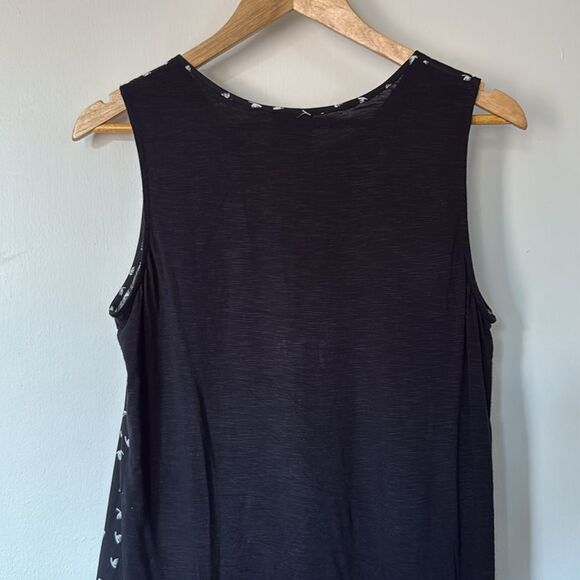 Anthropologie Dolan Jules Sleeveless Topβ Black White Bird Print Blouse Medium - Picture 5 of 8